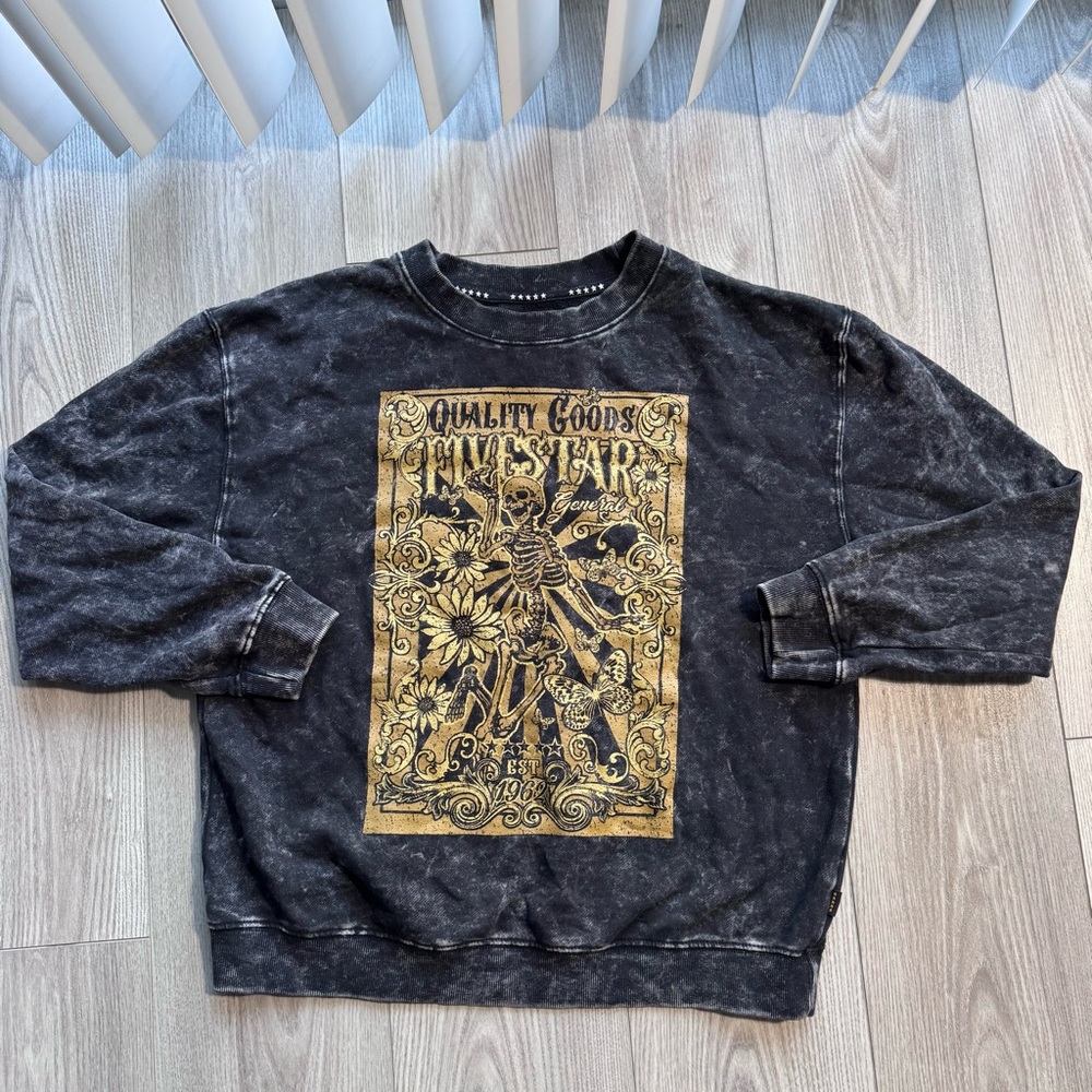 Five Star Black and Gold Sweatshirt